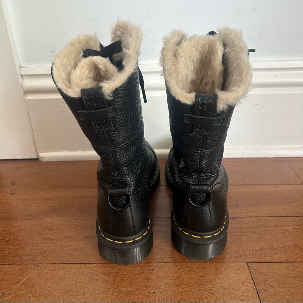 Black Womens Doc Marten Boots - Picture 11 of 16